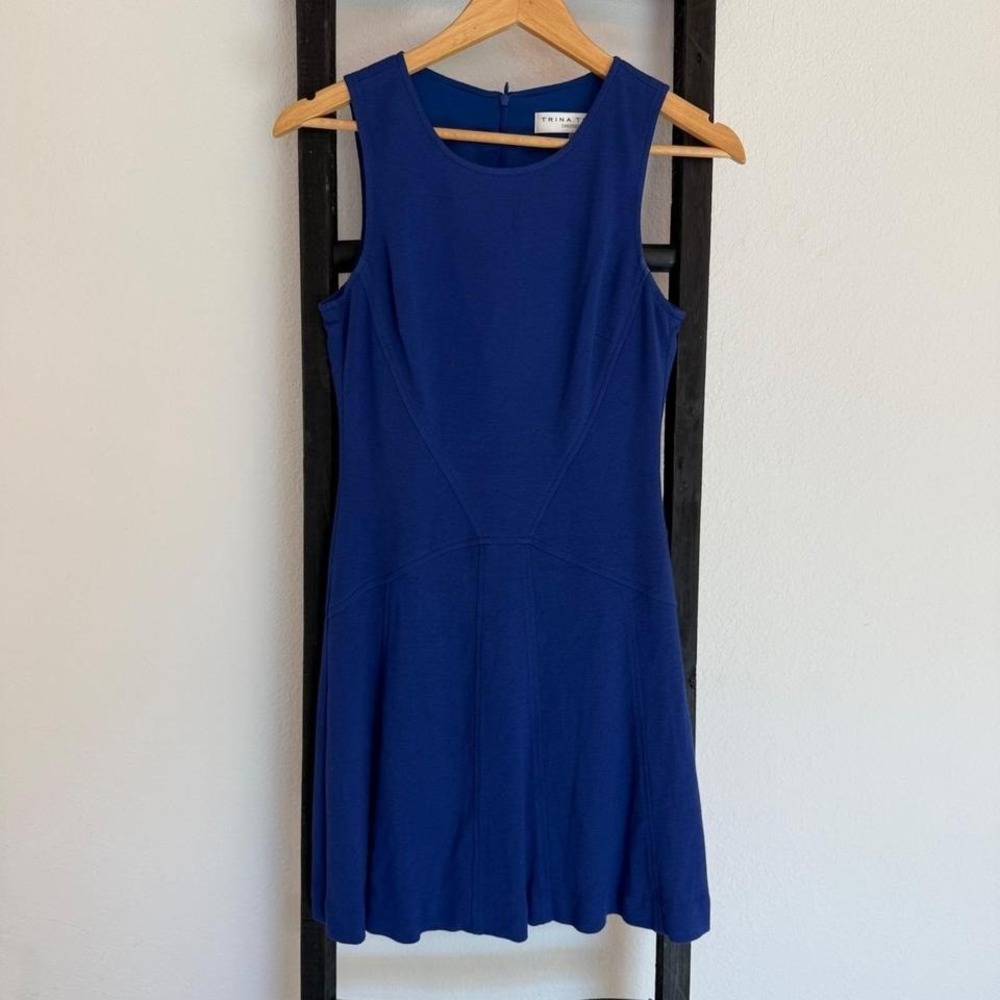 Trina Turk Royal Blue Sleeveless Sheath Dress Women Size‎ 0